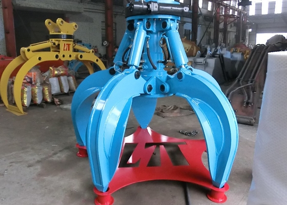 Rotating Orange Peel Grab Hydraulic Excavator Grapple Q355B Material