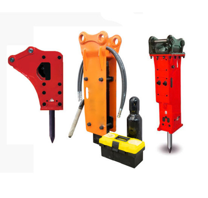 Excavator hydraulic hammers, durable attachments with significant impact force, are available for purchase.