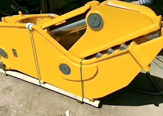 25 Ton Excavator Demolition Hydraulic Concrete Pulverizer Yellow Color