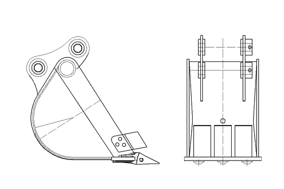 Severe Duty Xcmg Excavator Rock Bucket For Public Transport