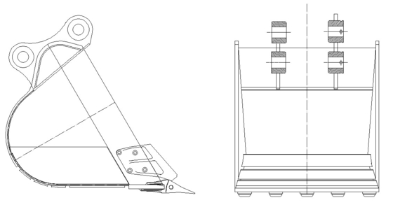 Severe Duty Xcmg Excavator Rock Bucket For Public Transport