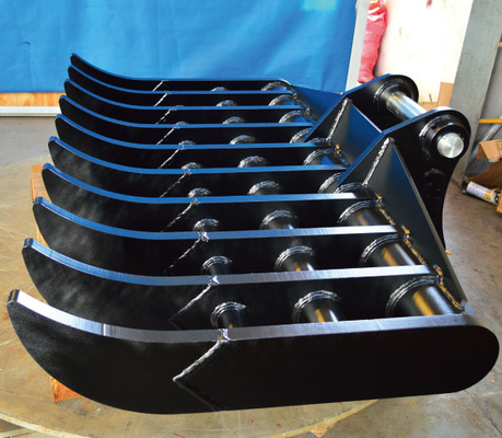 Excavator Attachment Soil Brush 16T CAT315 Construction Farm Excavator Rake Factory Made Direct Sale