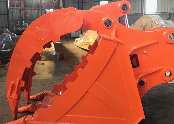 OEM 30Ton Customized Large Capacity Excavator Thumb Bucket for CAT330 Grapple Attachment Q355B/NM400