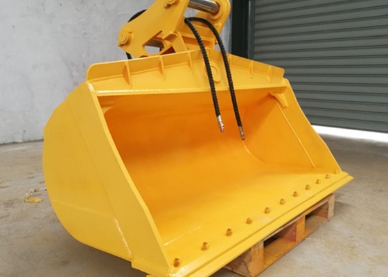 Yellow Steel Adjustable Tilt Excavator Bucket