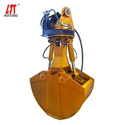 Wear Resisting Steel 20T Clam Shell Bucket For Excavators Loaders