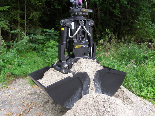 Q355 Excavator Clamshell Bucket Mini Big Up Close Rotating Or None - Rotating