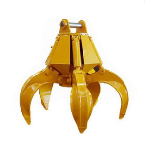 HT manufactures and sells 5-crawl orange peel grab and it suitable for 36-40 ton excavators with good quality.