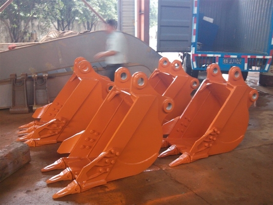 Strength Black Yellow Excavator General Purpose Bucket 0.25-1.4cbm Capacity 220-1150kg Weight