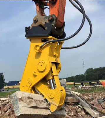 25 Ton Excavator Demolition Hydraulic Concrete Pulverizer Yellow Color