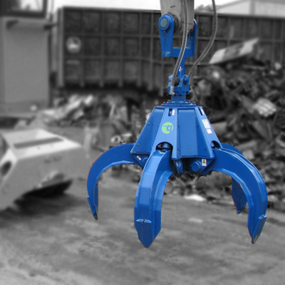 Rotating Orange Peel Grab Hydraulic Excavator Grapple Q355B Material