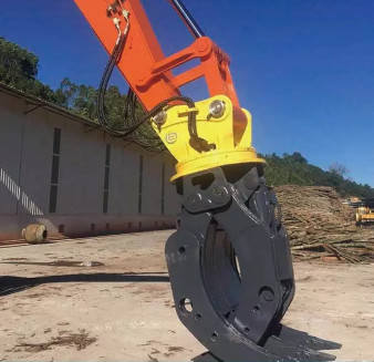 Full 360 Degrees Excavator Rotating Grapple For Landscaping Forestry