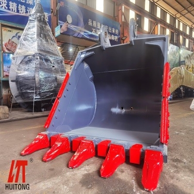 Durability Tungsten Teeth Excavator Bucket Q355B Hardox550 0.25-4.3cbm Capacity