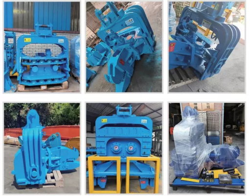 Excavator Hydraulic Pile Driver Vibratory Pile Hammer Custom Color