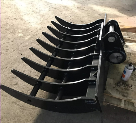 OEM Excavator Rake Attachment For Land Clearing And Collection Demolition Debris