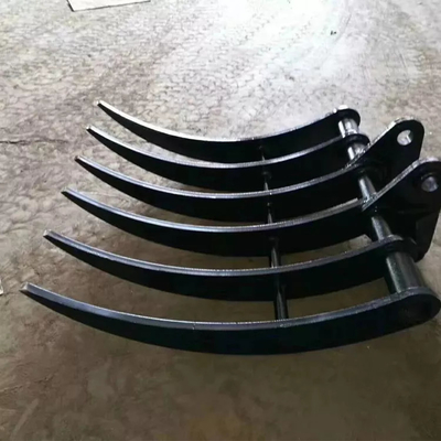 5-8 Teeth Excavator Land Clearing Rake For Kobelco SK120 SK150