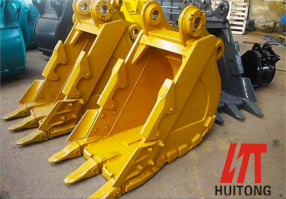 1-8 Ton Excavator 3 Teeth Trench Bucket For  PC40 PC55