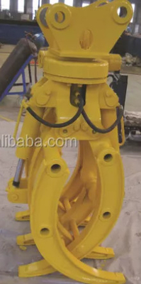 Q345B Excavator Peel Grab Steel Scrap Grapple 360 Degree Rotation Hydraulic