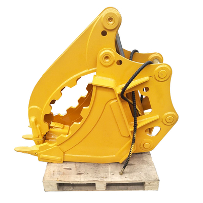 3-100 Tons Gripping Capacity Excavator Thumb Bucket Q355B NM400/450/500 Hardox450/500/550 Yellow