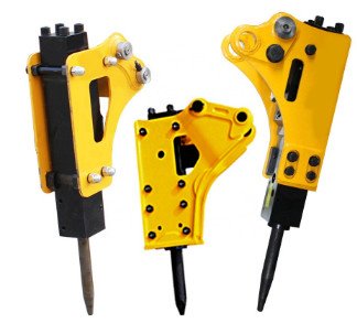 Hyundai Excavator Hydraulic Hammer Crusher Stone Rock Building Tear Down Strong