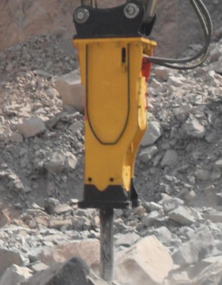 Hyundai Excavator Hydraulic Hammer Crusher Stone Rock Building Tear Down Strong