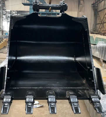 Strength Black Yellow Excavator General Purpose Bucket 0.25-1.4cbm Capacity 220-1150kg Weight